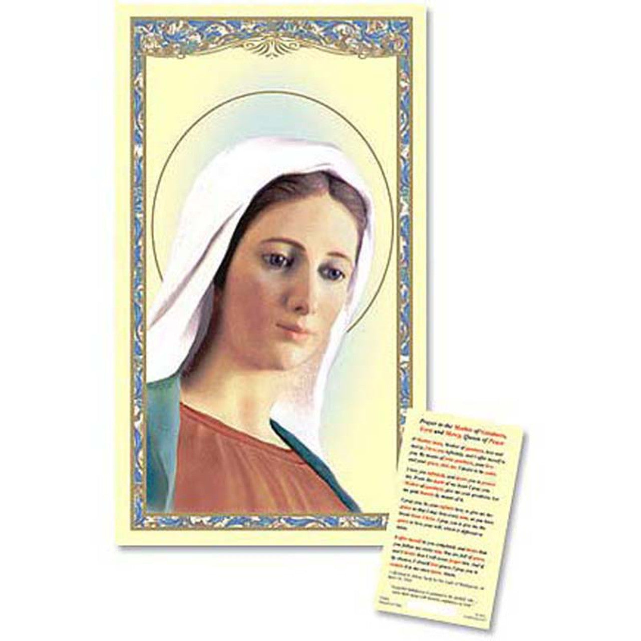 Our Lady of Medjugorje Laminated Holy Card - 25/pk