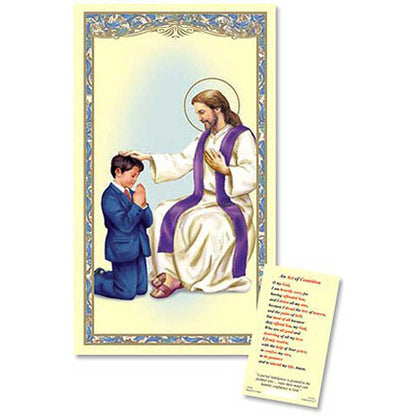 Reconciliation - Boy Laminated Holy Card - 25/pk