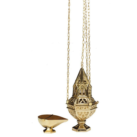 Ornate Censer and Boat Set