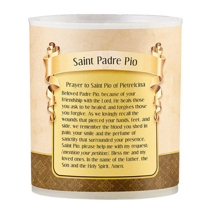 Saint Pio Devotional Votive Candles - Pack of 4