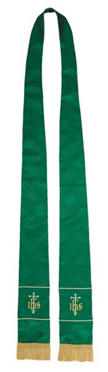 Maltese Jacquard Stole: Green