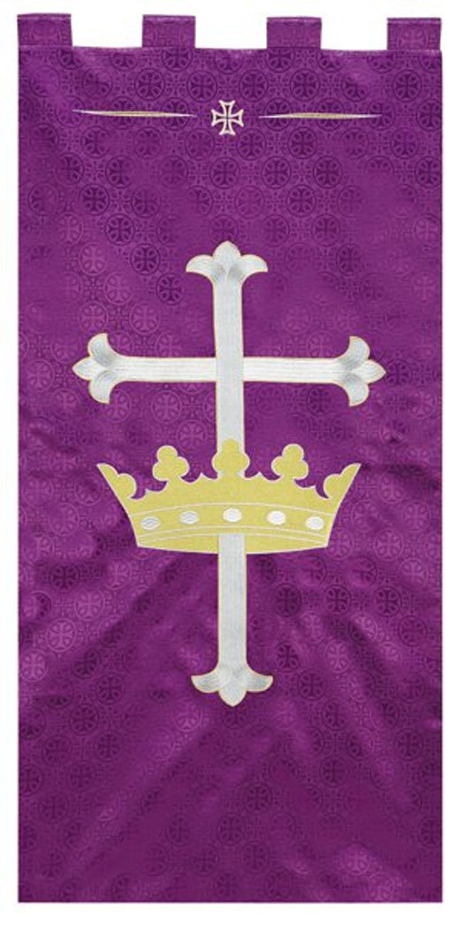 Maltese Jacquard Banner: Purple