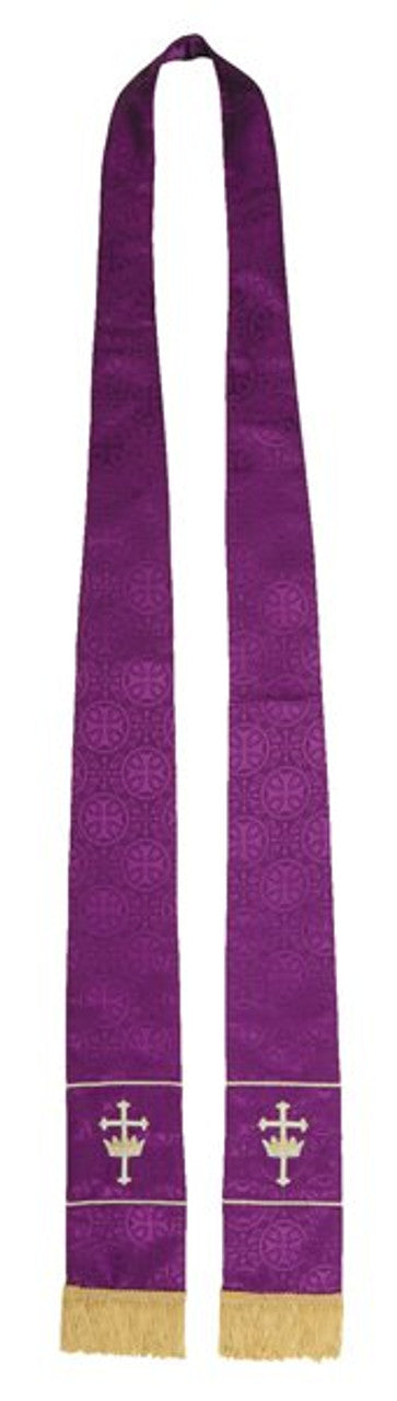 Maltese Jacquard Stole: Purple