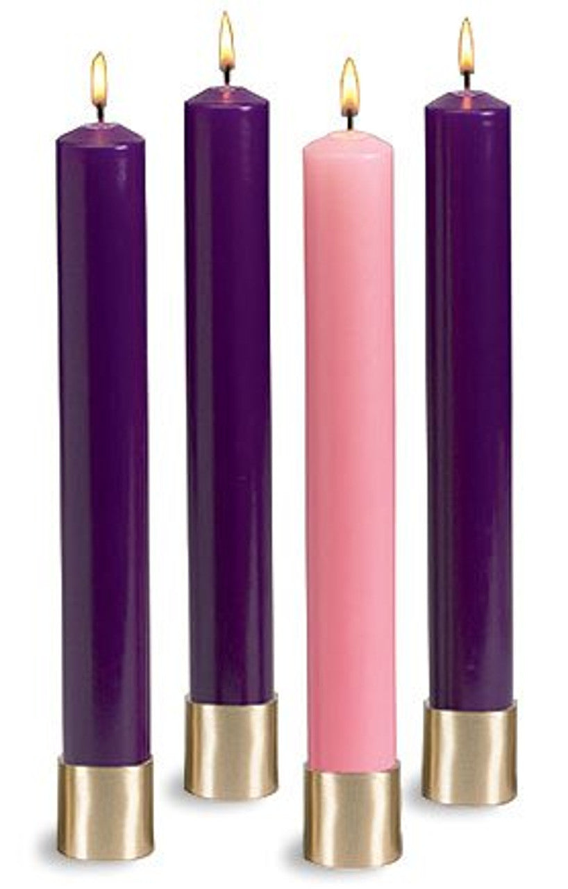 12" Polar Advent Candle Set - Purple/Pink