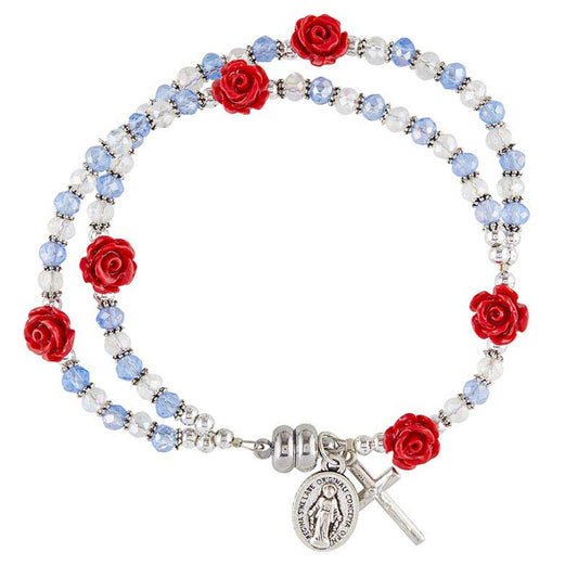 Miraculous Rose Rosary Bracelet