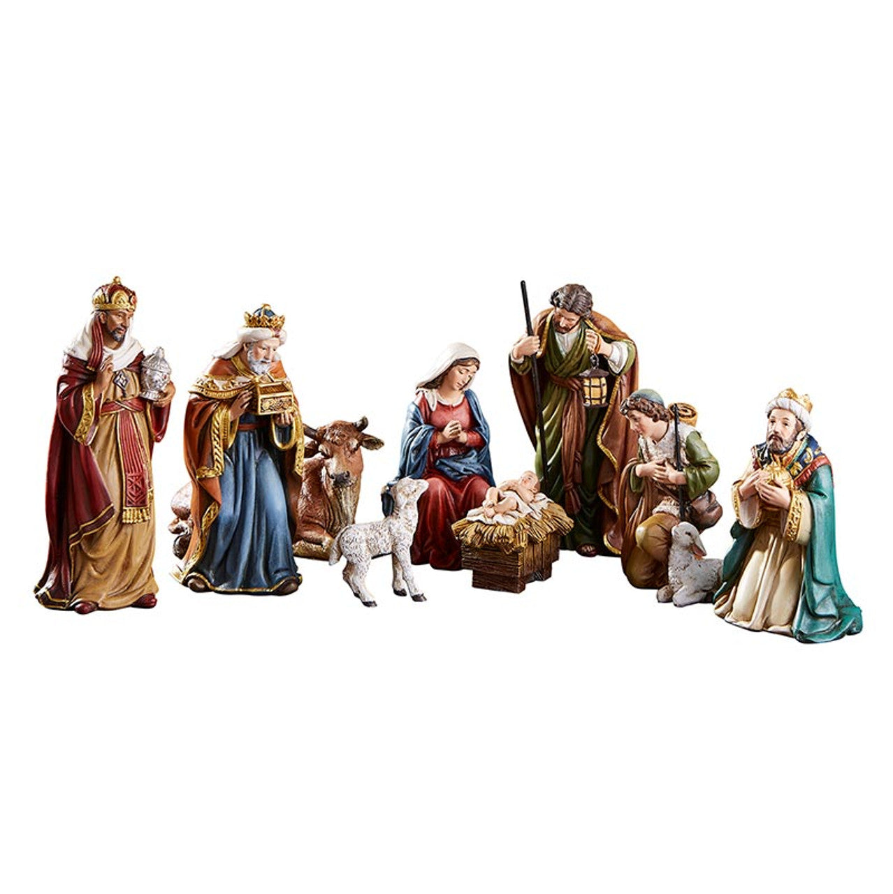 5" H Michael Adams 9-pc Nativity Set