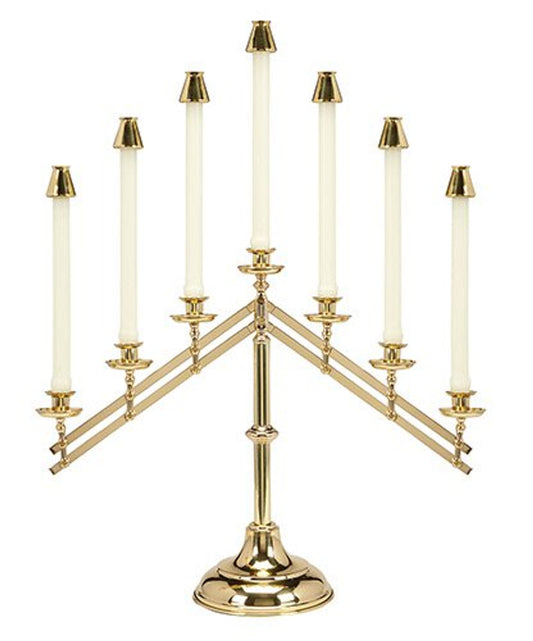 Brass Seven-Light Candelabra