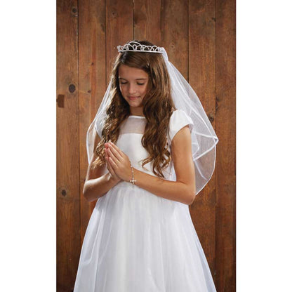 Pearl Tiara First Communion Veil