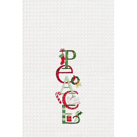 100% Cotton Christmas Peace Kitchen Towel