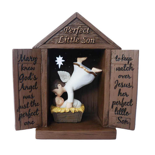 Perfect Little Son & Angel Christmas Figurine