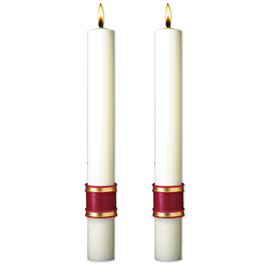 Crux Trinitas Complementing Altar Candles